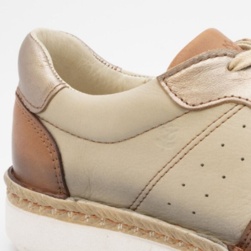 Championes de Cuero Lombardino 35-39 Rust/off White