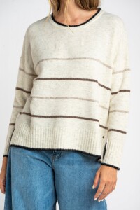 Sweater Rayado Marrón