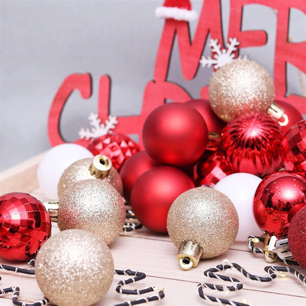 30 Chirimbolos Adorno Navidad 30mm Glitter Brillante Opaco Variante Color Dorado