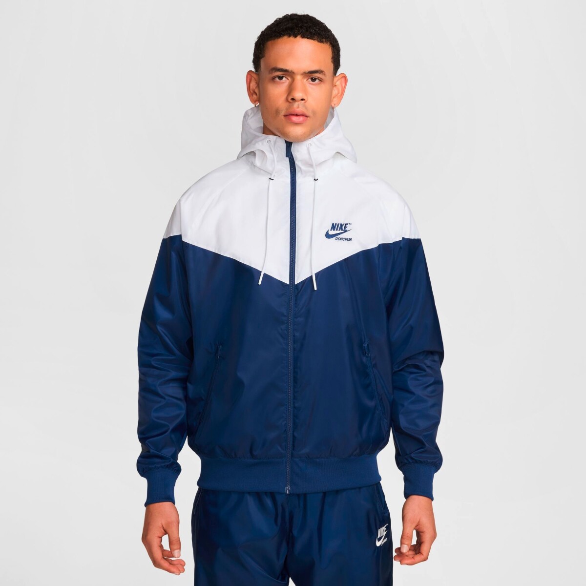 Abrigo Nike Windrunner de Hombre - Blanco 