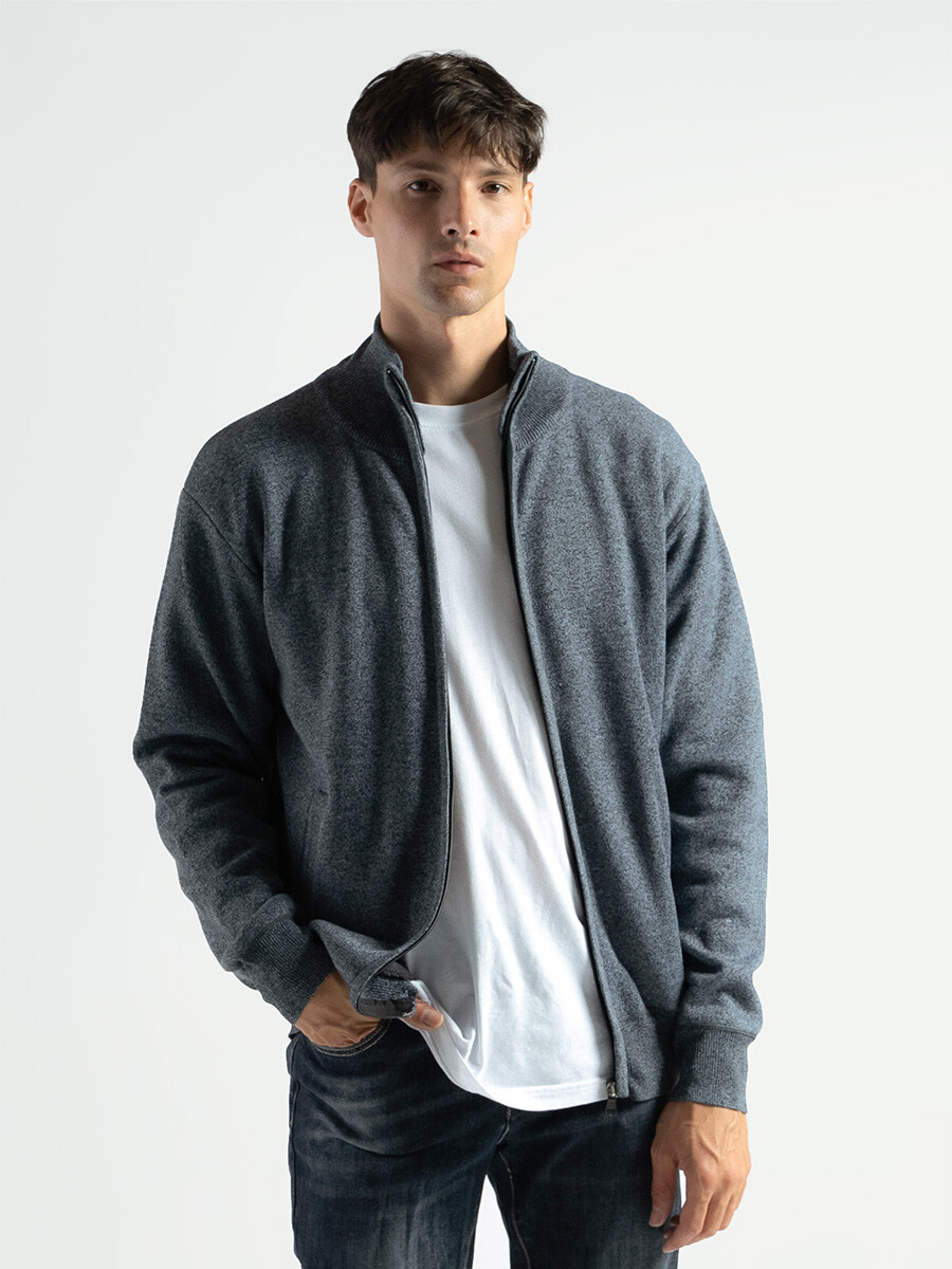 Campera de Punto C/Cierre Osaka - Gris 