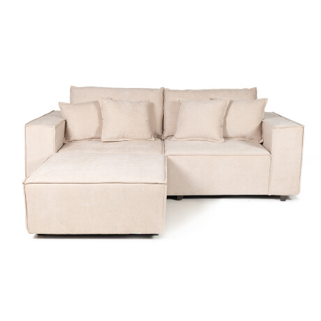 Sofá Modular Maia (3 módulos) - Tela Microfibra 12072 (Beige)