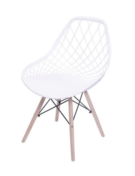 SILLA KAILA PP Y MADERA BLANCO SILLA KAILA PP Y MADERA BLANCO