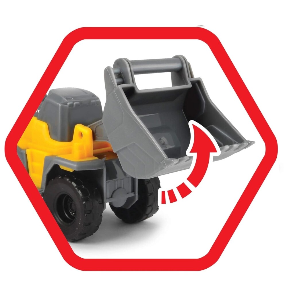 Camión con Remolque Mack y Vehículos de Construcción Volvo – Dickie DICKIE - CAMIÓN CON REMOLQUE MACK Y VEHÍCULOS DE CONSTRUCCIÓN LICENCIA VOLVO