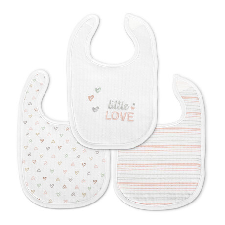 Pacx3 Baberos tela con velcro Little love