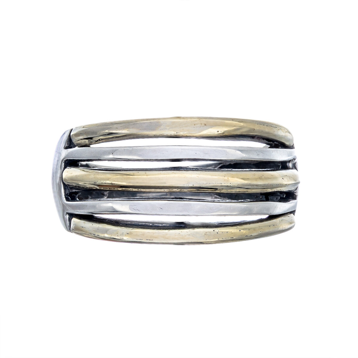 Anillo de plata 925 y double en oro 18k. 