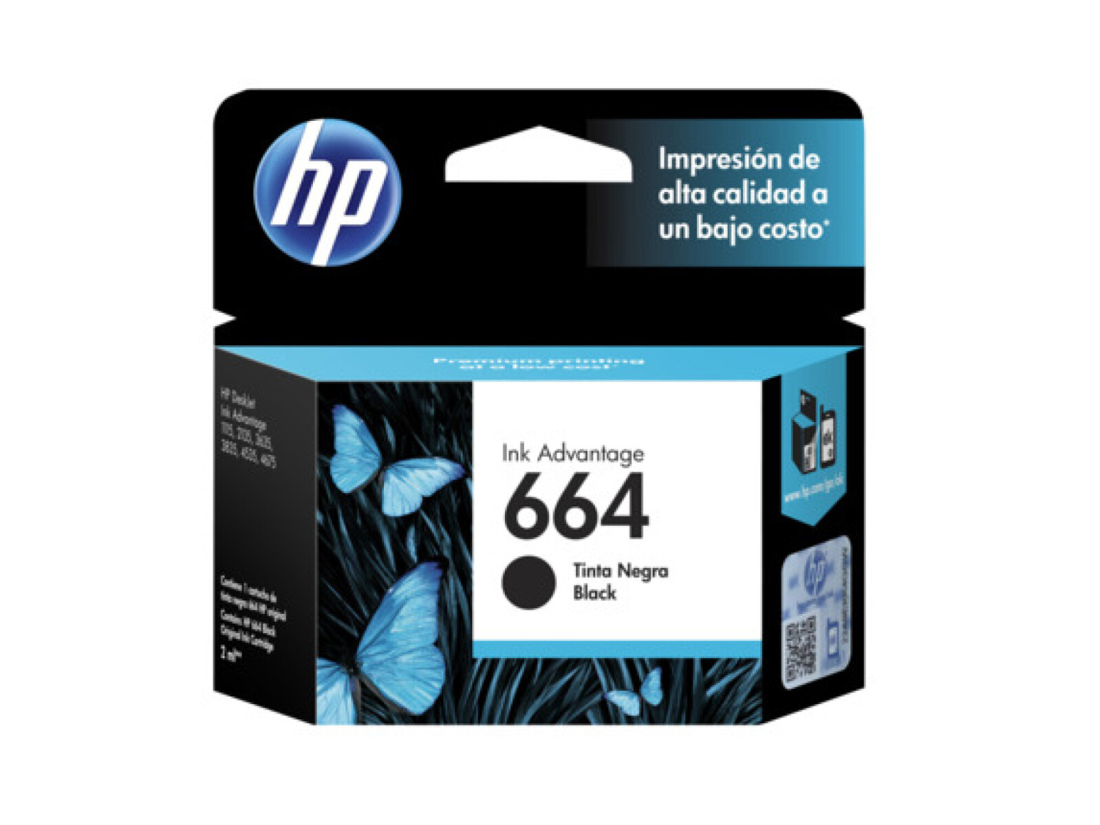 Cartucho Original HP 664 Negro 