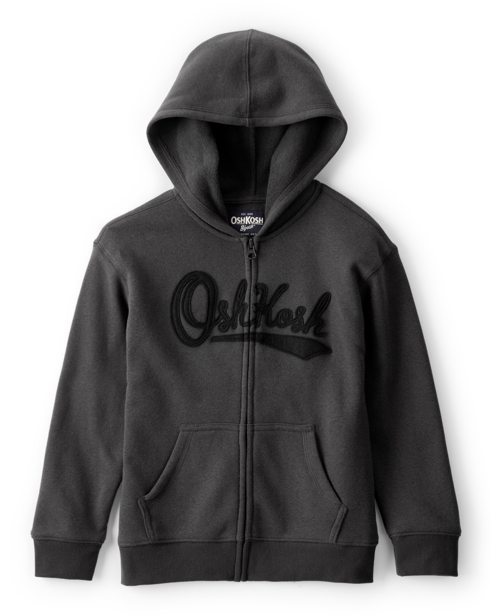 Campera de algodón con felpa, negra Sin color