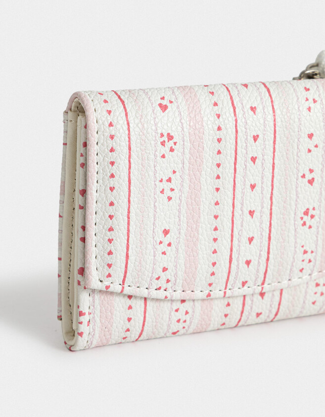 Billetera Billetera Solapa Corazones - Estampado Flores