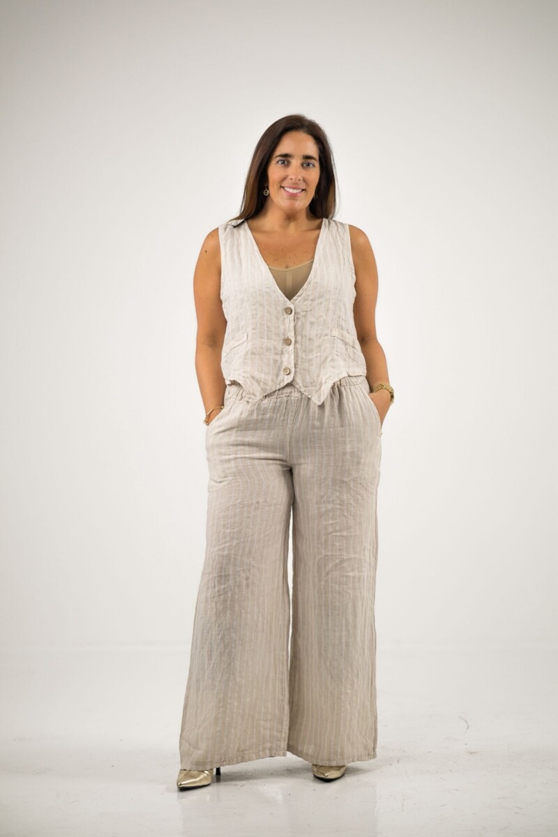 Conjunto 100% lino - Beige 