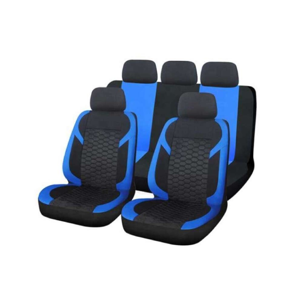 Cubreasiento De Tela 9 Piezas - Azul Y Negro 