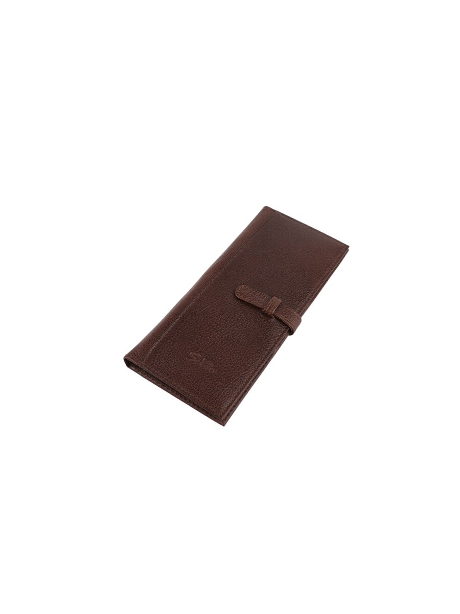 porta chequera doble - Chocolate 