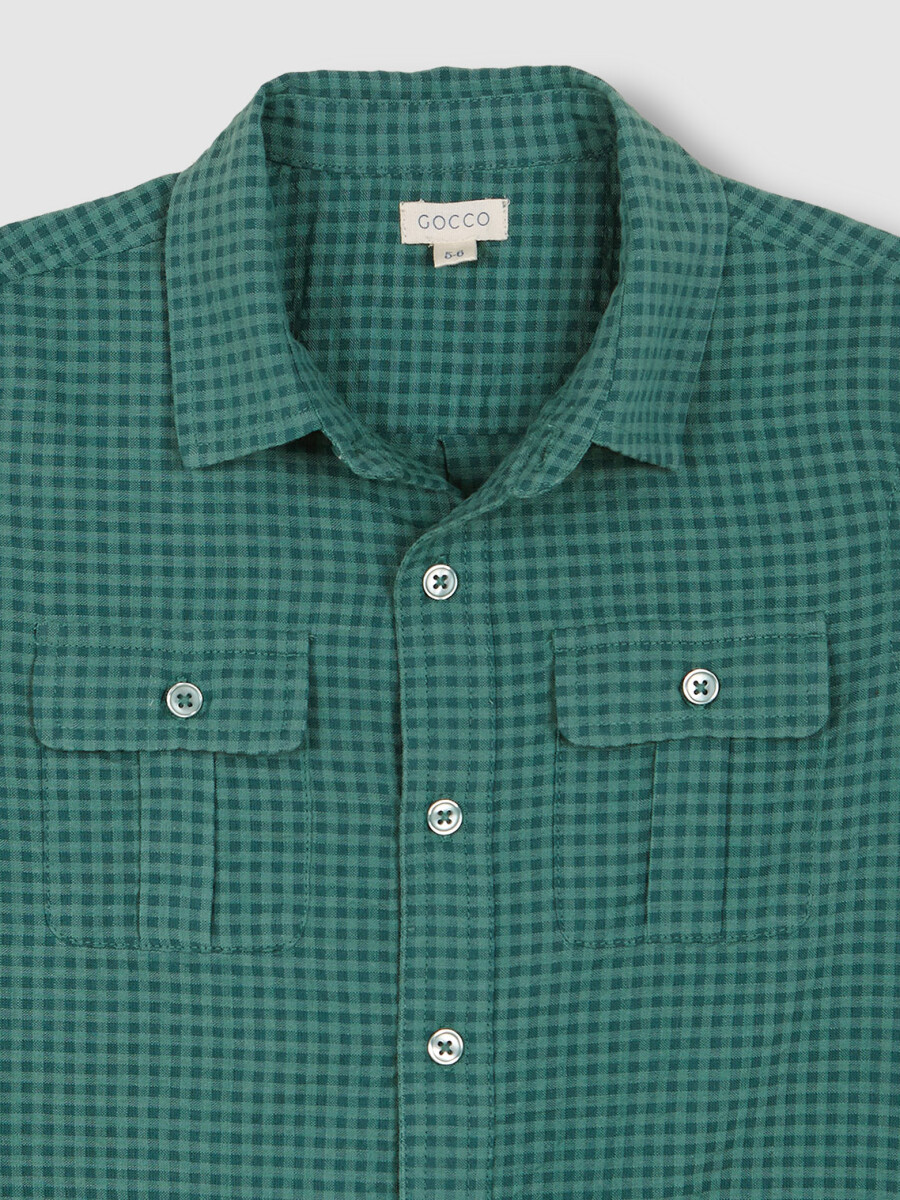 Camisa De Cuadro Vichy Verde