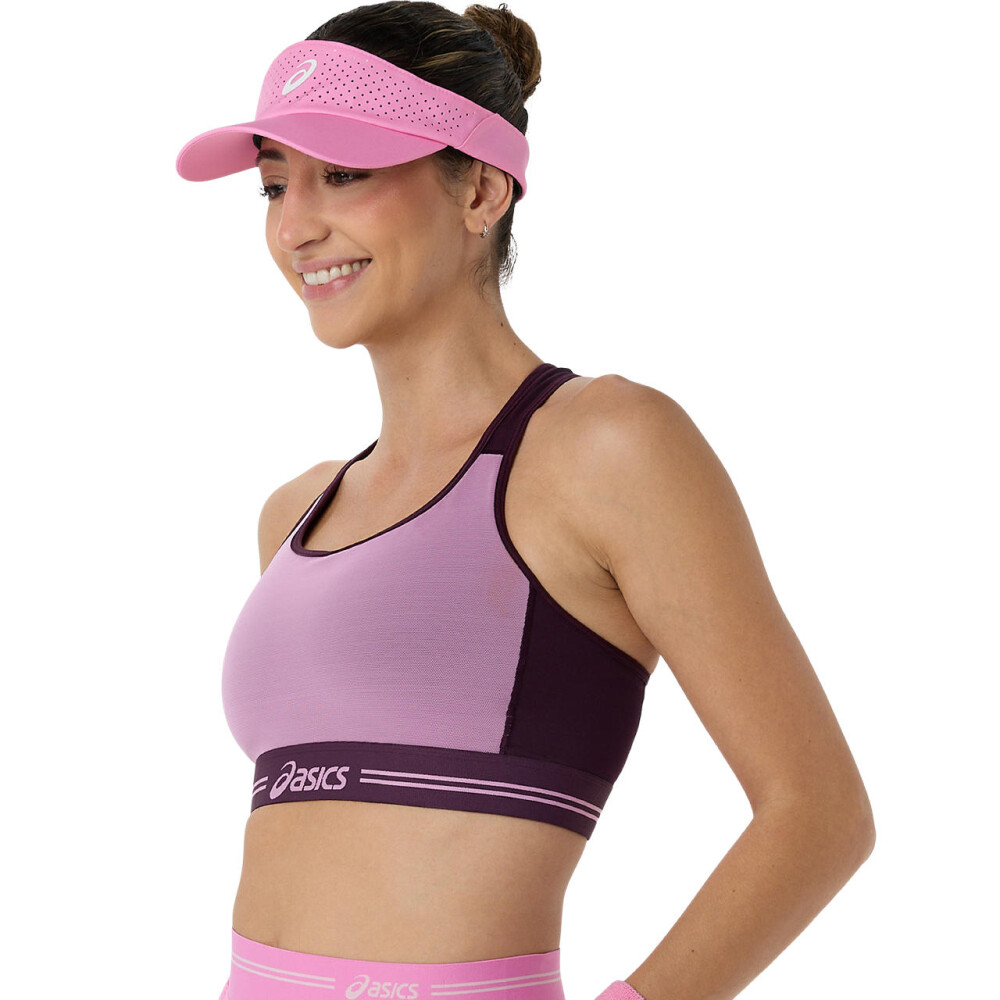Bras Tenis Game Compression Bra Mujer Dark Aubergine/bubblegum