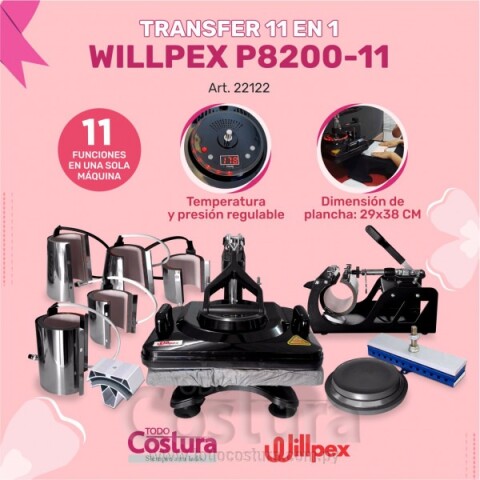 Máquina Transfer Willpex 11 en 1 P8200-11 Máquina Transfer Willpex 11 en 1 P8200-11