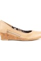 Zapato Taco Corrido Cuero Natural