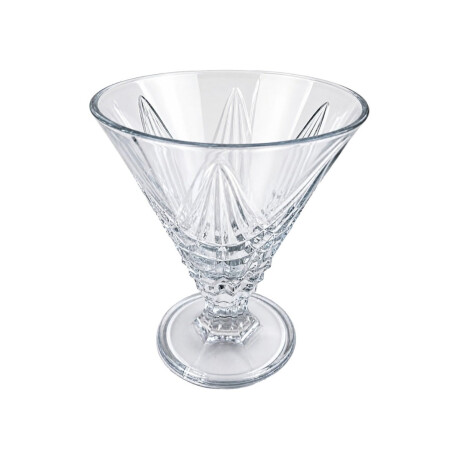 Set de 4 copas de vidrio labrado para helado 230ml Set de 4 copas de vidrio labrado para helado 230ml