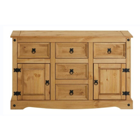 Mueble Estilo Mexicano 2 Puertas 5 Cajones Color CERA NATURAL Mueble Estilo Mexicano 2 Puertas 5 Cajones Color CERA NATURAL
