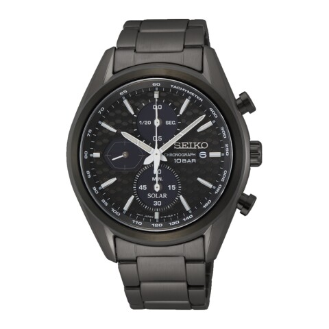 Reloj Seiko Solar Chronograph SSC773P1 para Hombre con Correa de Acero Negro