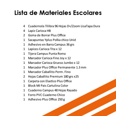 Lista de Materiales Escolares Colegio Federico García Lorca - 1º escuela Lista de Materiales Escolares Colegio Federico García Lorca - 1º escuela