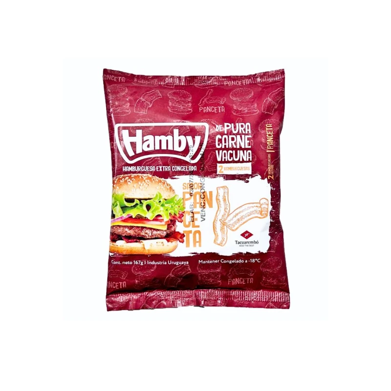 Hamburguesa sabor Panceta Hamby - 2 uds. Hamburguesa sabor Panceta Hamby - 2 uds.
