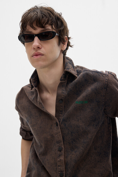Camisa Noble Denim Washed Brown