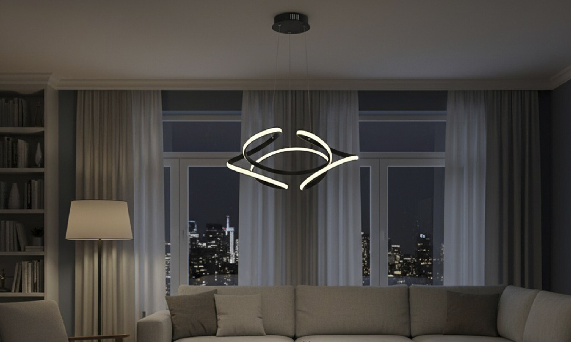 Luminaria Led Celix Negro 