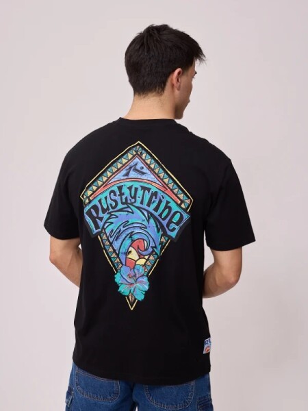 T-SHIRT RUSTY ALORIN NEGRO