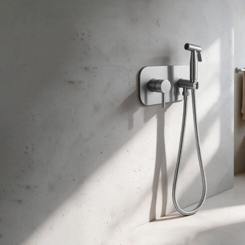 DUCHA HIGIENICA DUCHA HIG DE EMP SATINADO-CEPILLADO ANCANA GRIS-BRUSHED NICKEL