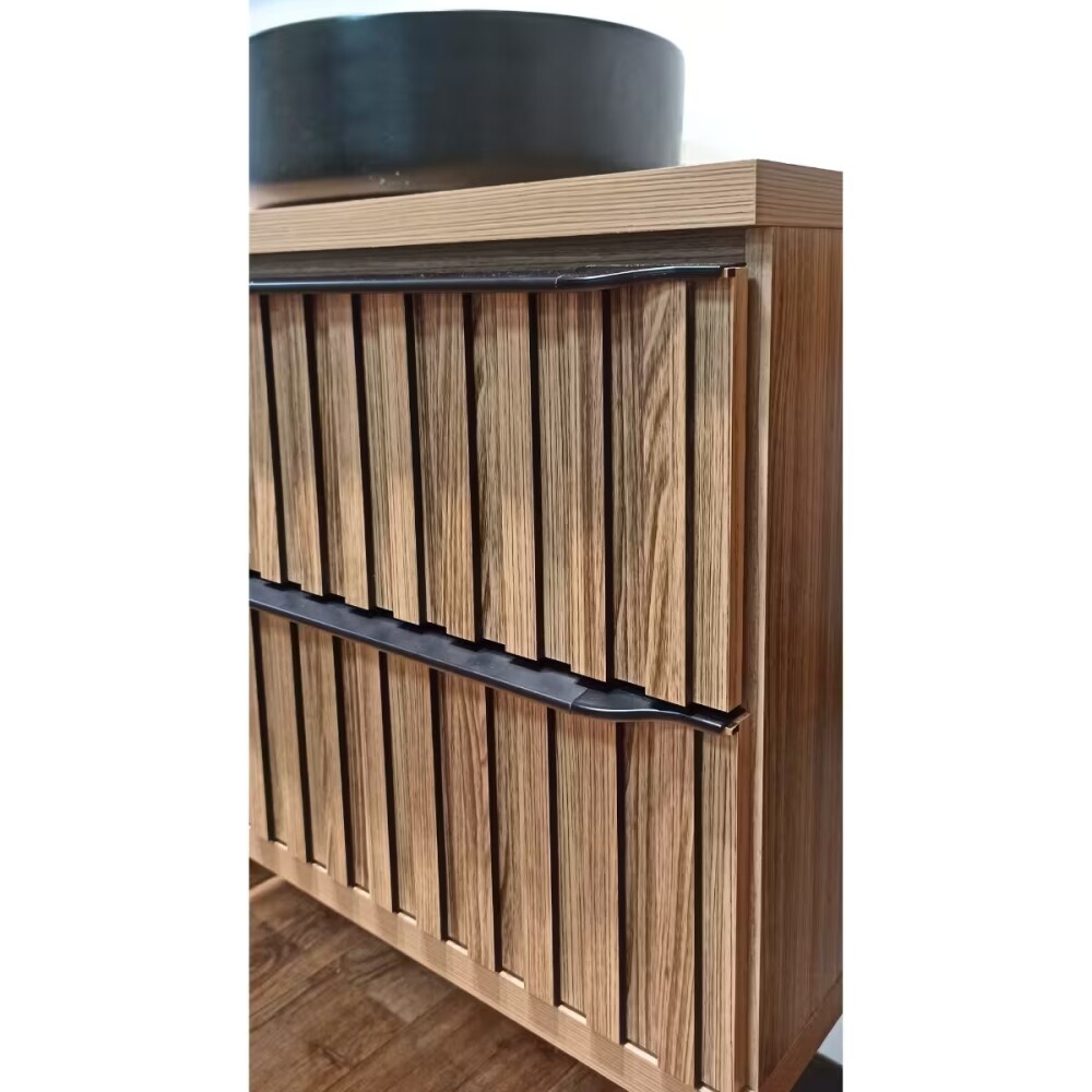 Mueble de baño suspendido Cecilia Nogal 78 cm sin bacha Mueble De Baño Suspendido Cecilia Nogal 78 Cm Sin Bacha