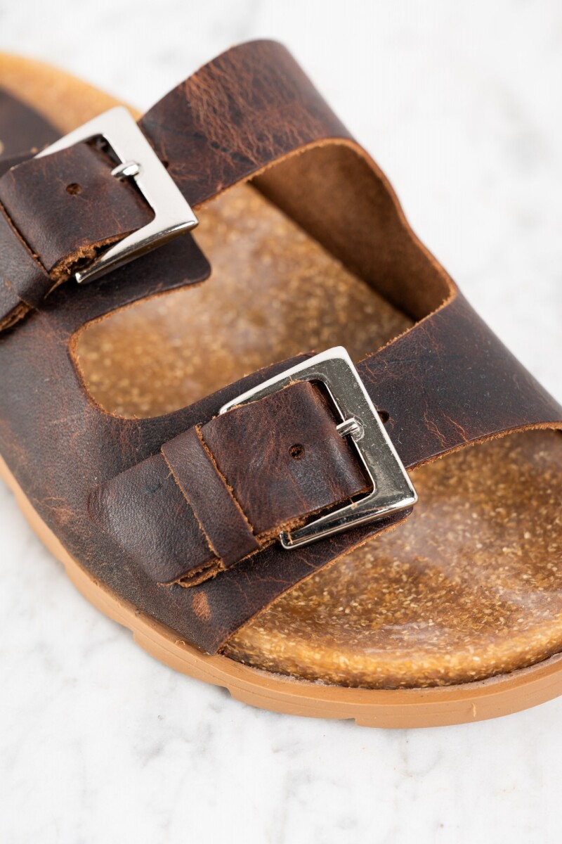 Sandalia Cuero Chocolate