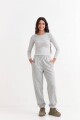 Pantalón dep clásico c/puños elásticos - UNISEX Gris melange claro