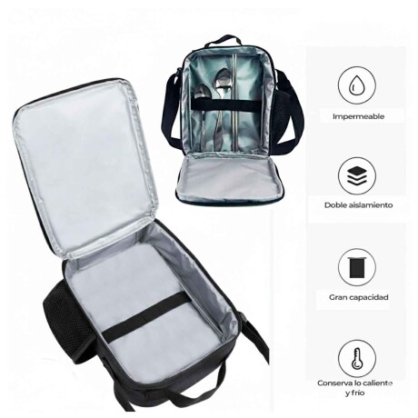 Mochila Escolar 3en1 Lunchera + Cartuchera Infantil Dino