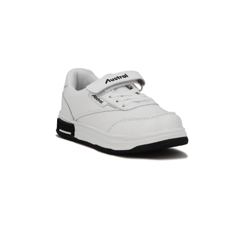 Austral Casual Deportivo Niños C/Cordones-Baby Blanco-Negro