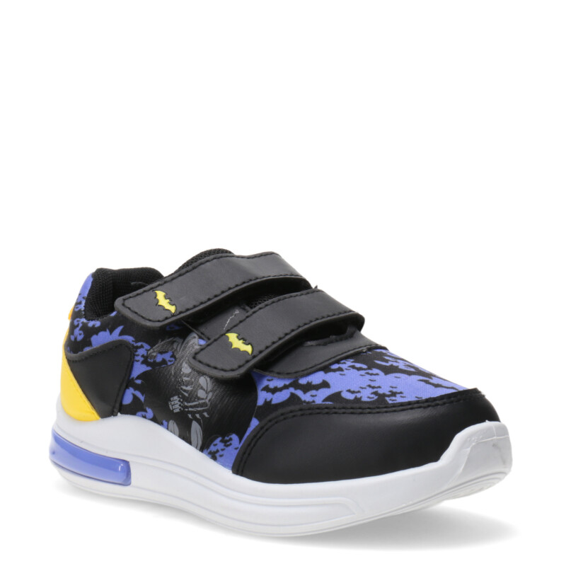 Championes Infantiles DC Batman con velcros Negro - Lila - Amarillo