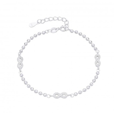 Pulsera de plata 925 con circonias, INFINITOS. Pulsera de plata 925 con circonias, INFINITOS.