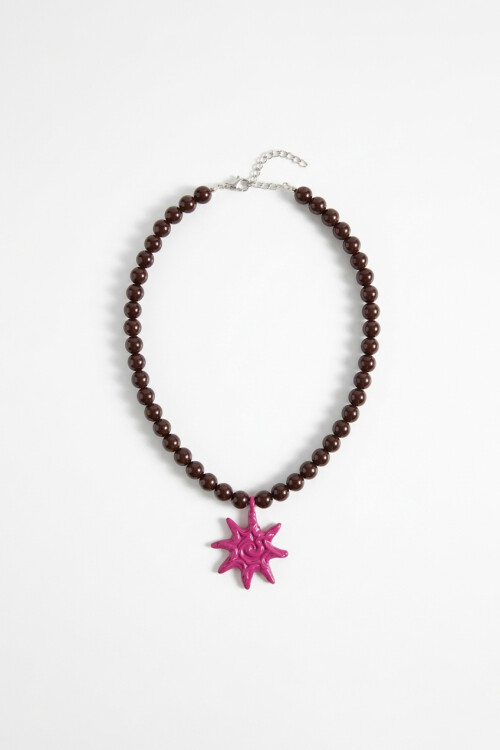 Collar borlas spot Alma lavada crudo
