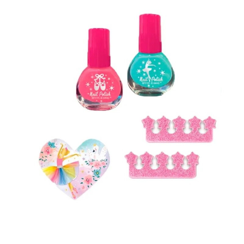 Maletín de Maquillaje Infantil Makeup Case MAKEUP CASE - 1 MALETIN, 2 ESMALTES, 1 BRILLO DE LABIOS, 1 PALETA DE SOMBRA DE OJOS, 1 LIMA, 1 APLICADOR, 2 SEPARADORES DE DEDOS