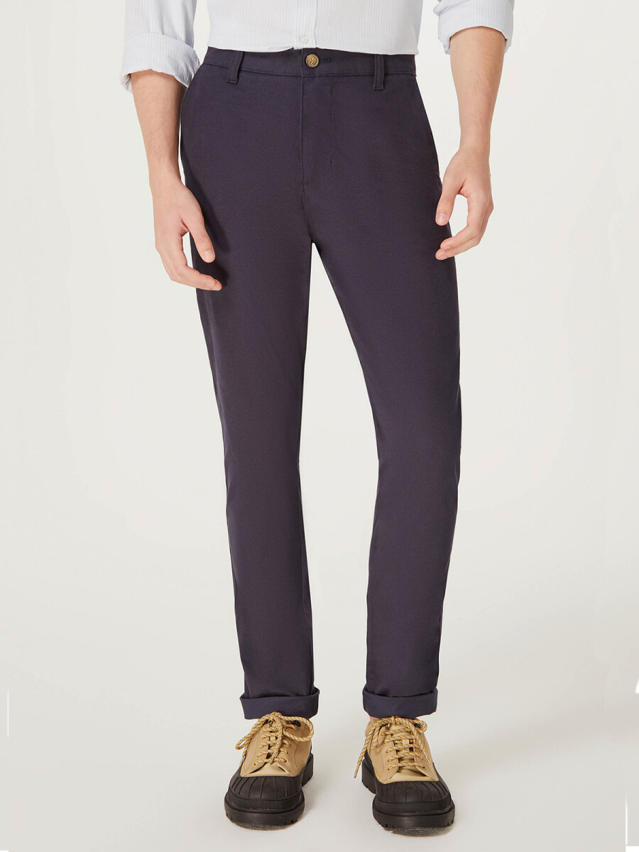 PANTALÓN ESTILO CHINO SLIM - AZUL 