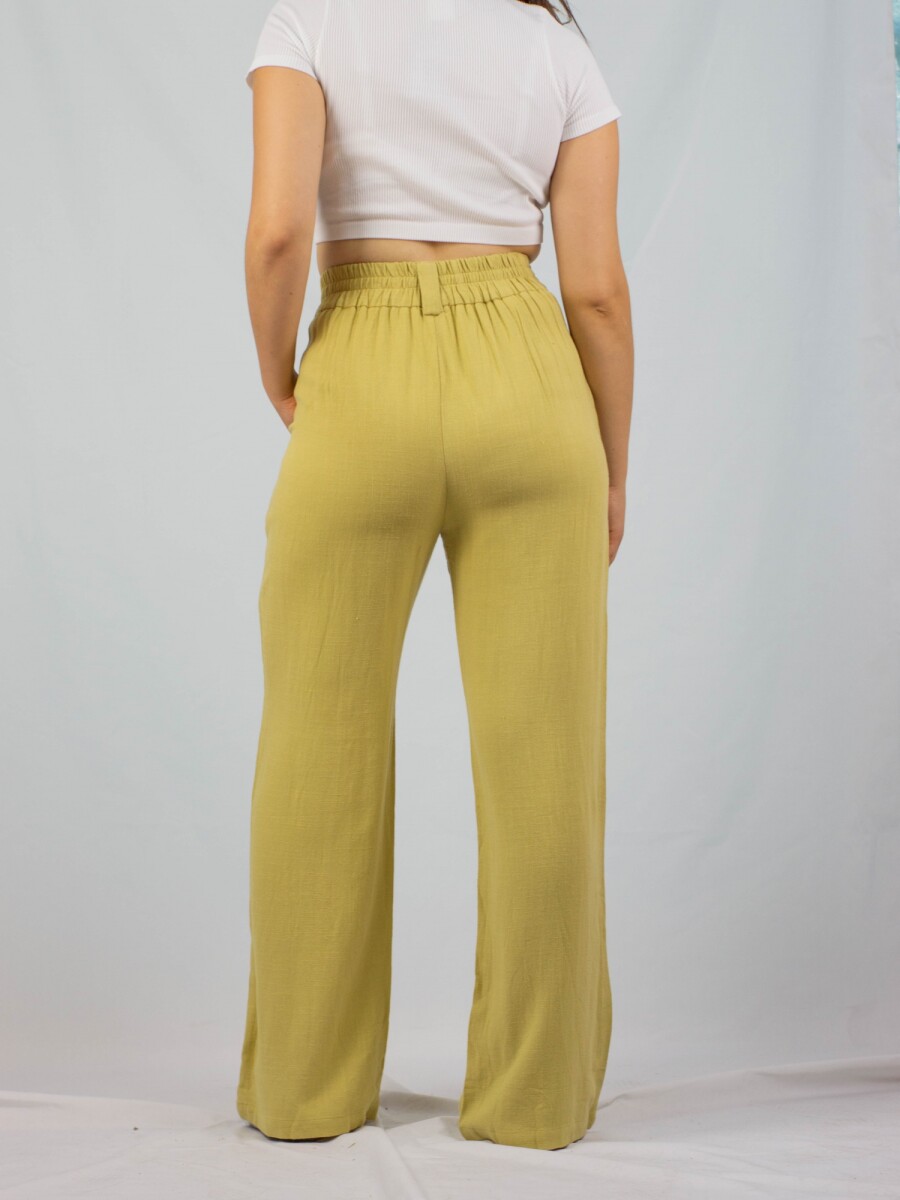 Pantalon Lino Slowly - Pistacho 