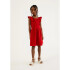 VESTIDO FEM VERMELHO ESCURO
