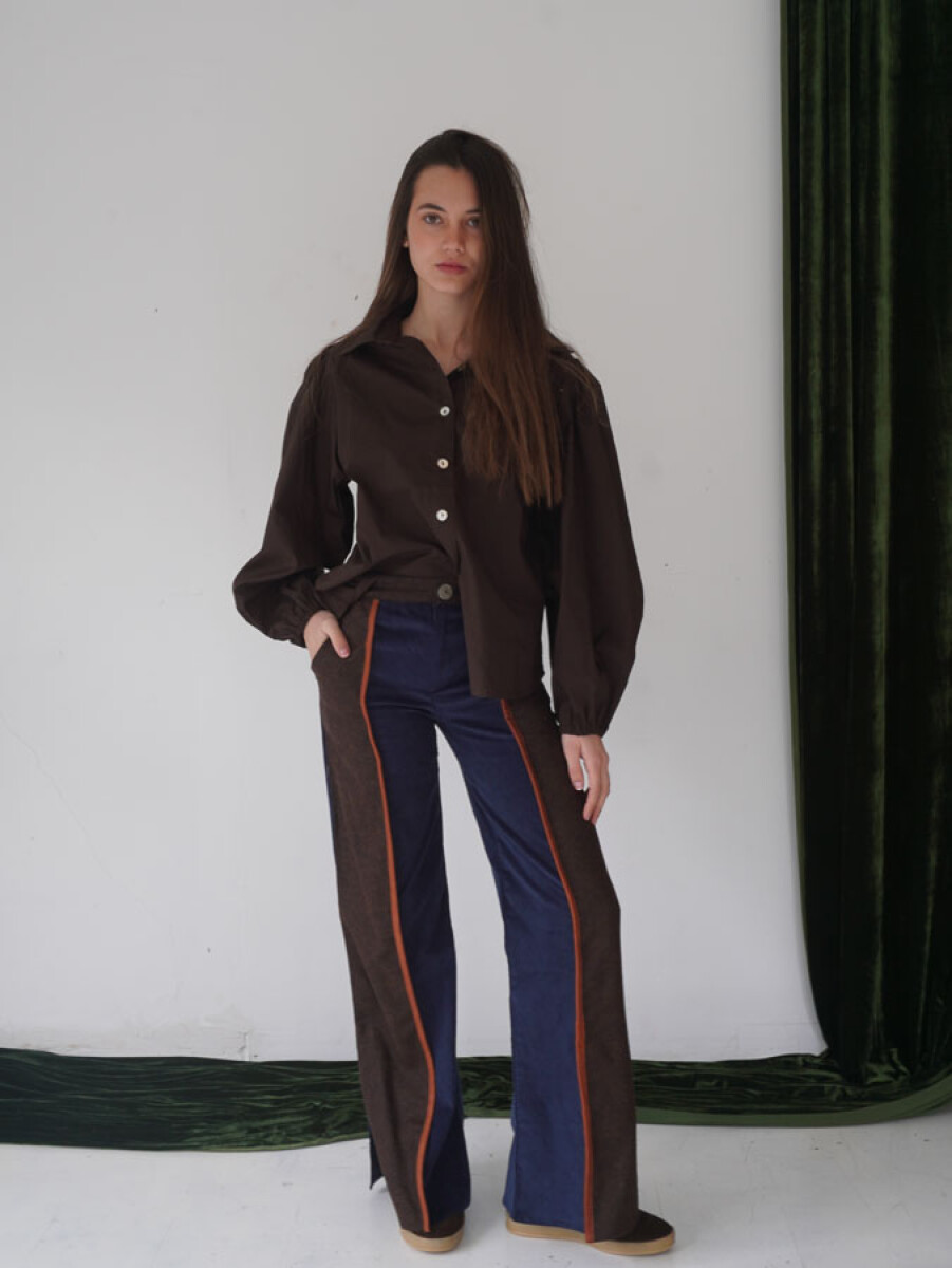 Tweed Pants - Azul / Tweed Chocolate 