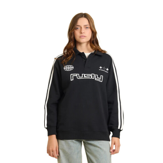 Remera Rusty Polo Taples - Negro Remera Rusty Polo Taples - Negro