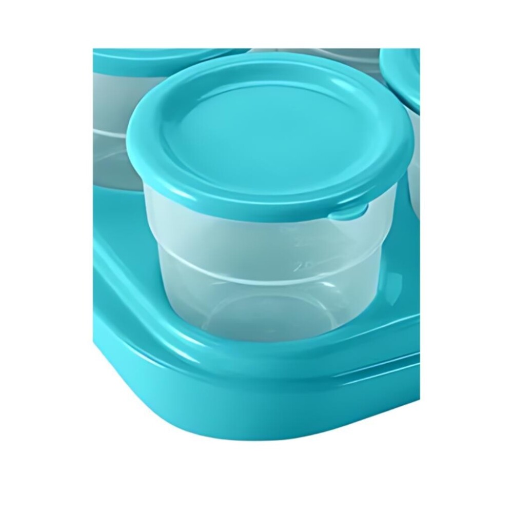 Recipientes cubetera para comida FISHER PRICE celeste