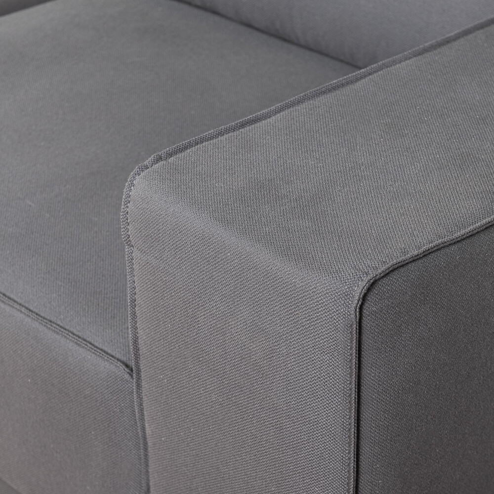 SOFÁ C/CHAISE GRIS TELA EXCELENCE IZQ