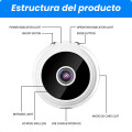 Mini CÃ¡mara EspÃ­a InalÃ¡mbrica 1080p Wifi Con VisiÃ³n Nocturna Blanco