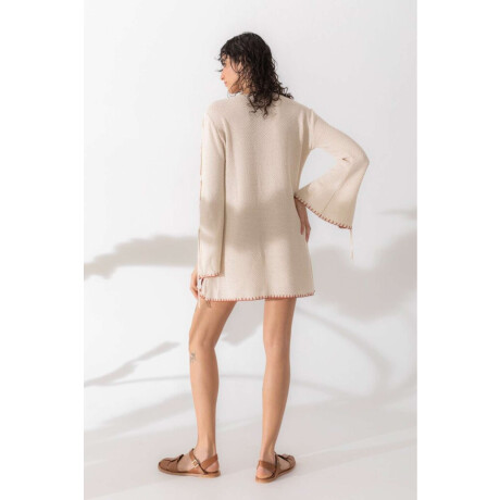 Vestido Tira Knit Crudo