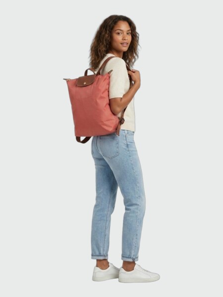 LONGCHAMP - LE PLIAGE ORIGINAL, MOCHILA M Rojo