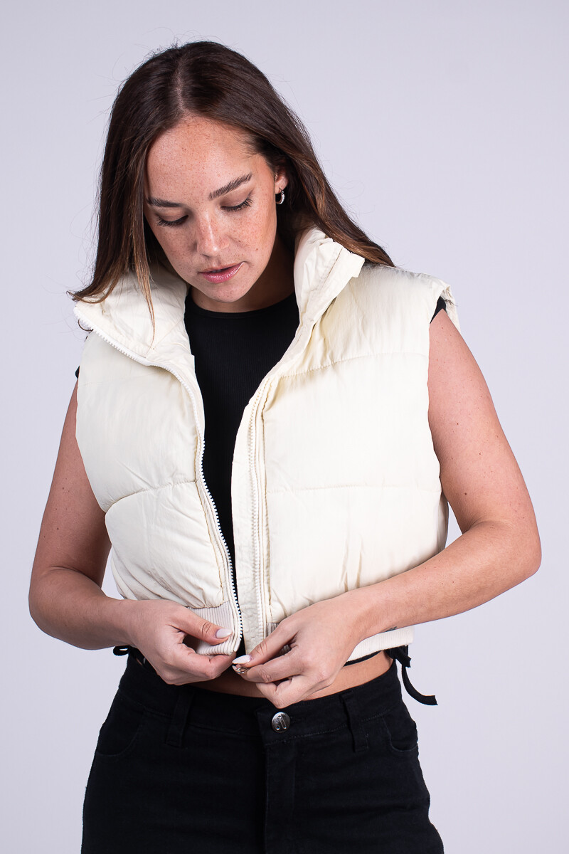 Chaleco puffer corto Blanco