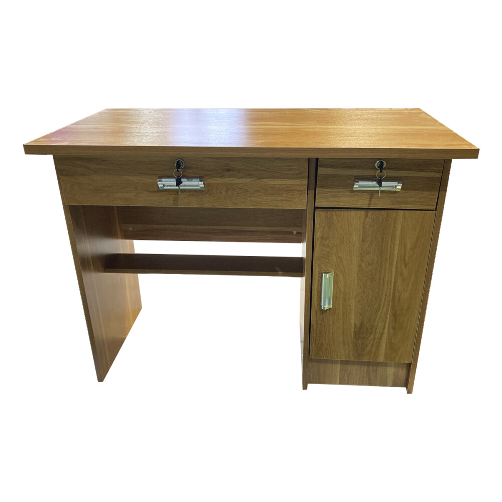 Escritorio 1.00m x 50cm 2cajones y 1 puerta con llave Marrón